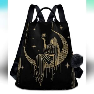 ALAZA Sacral Night Woman Witch on Moon Star Anti-theft backpack/purse